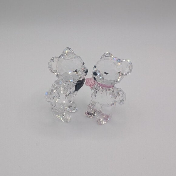 * SOLD*Swarvoski Kris Bear First Kiss valentine anniversary gift wedding crystal - Picture 1 of 7